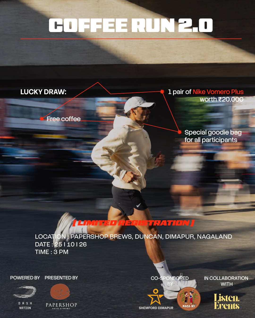 Coffee Run 2.0 — 25 Oct, Papershop Brews, Dimapur
