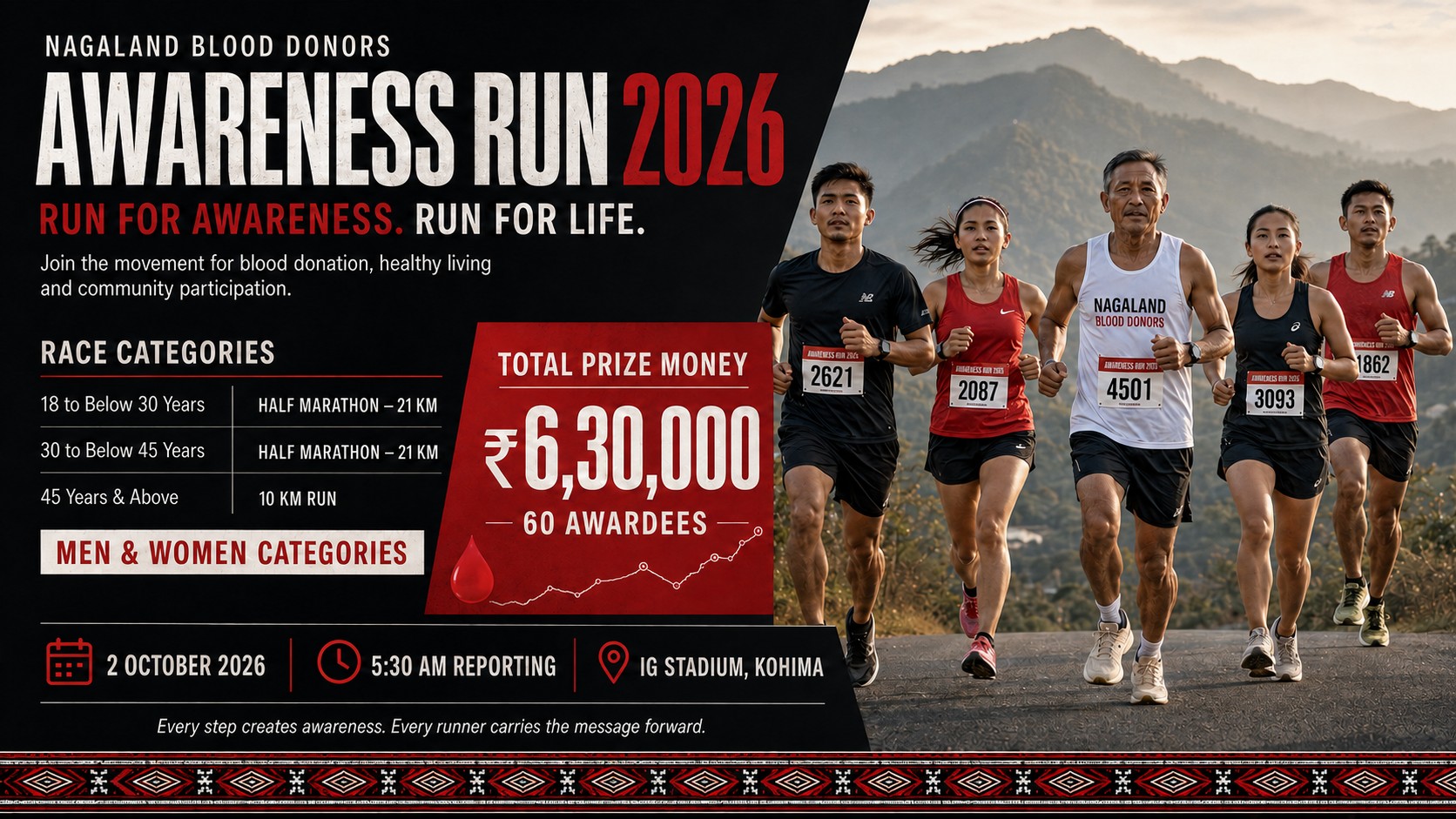 Nagaland Blood Donors Awareness Run 2026