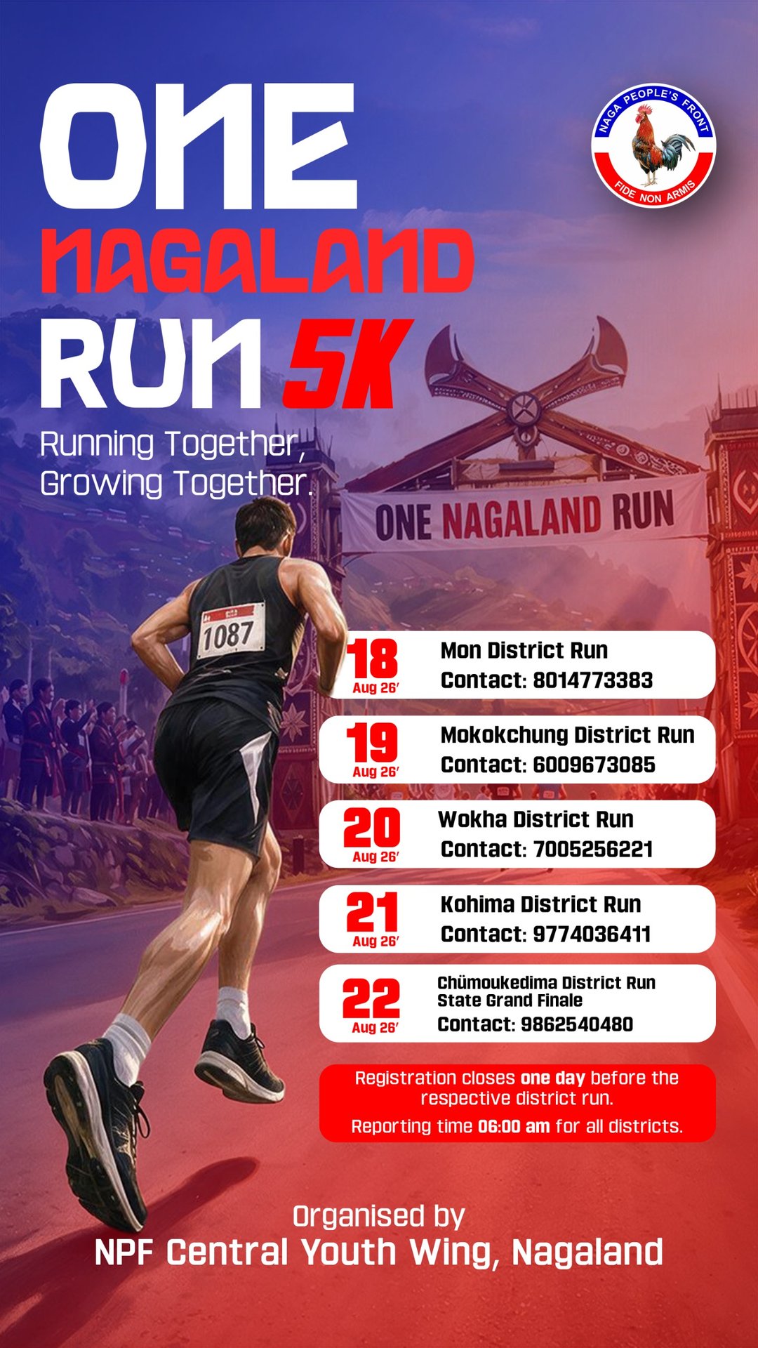 One Nagaland Run 5K — NPF Central Youth Wing