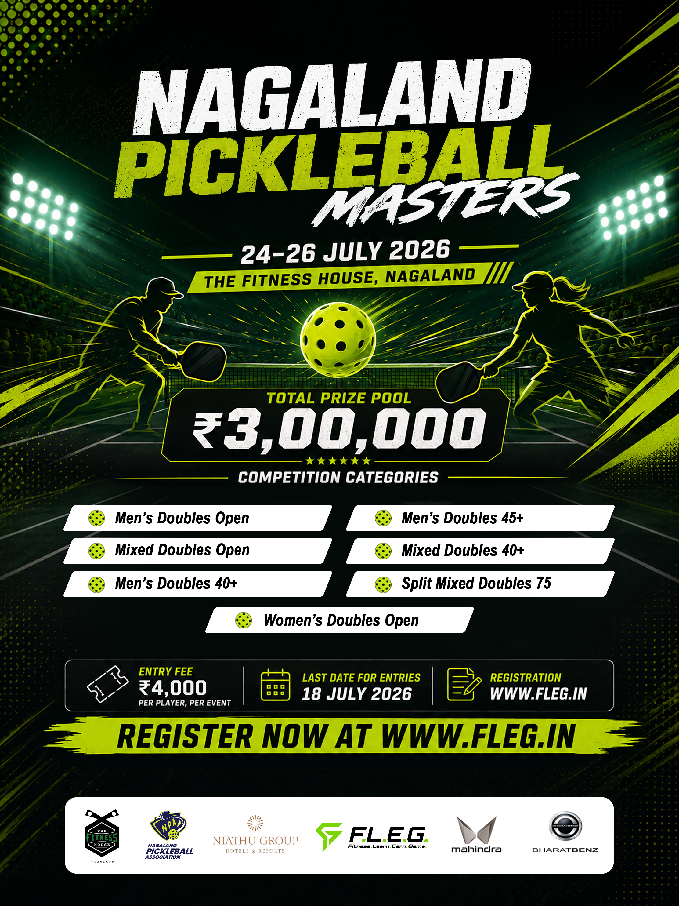 Nagaland Pickleball Masters 2026 Poster